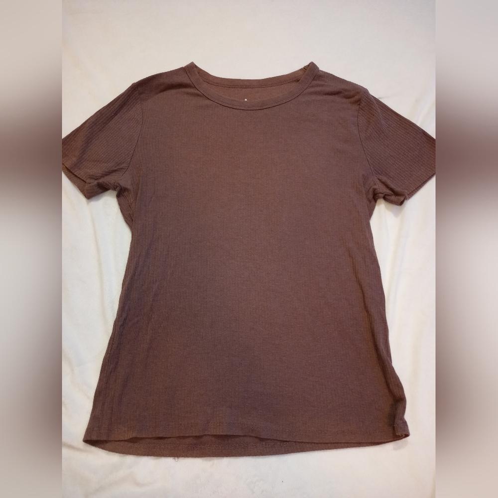 Brown ribbed shirt